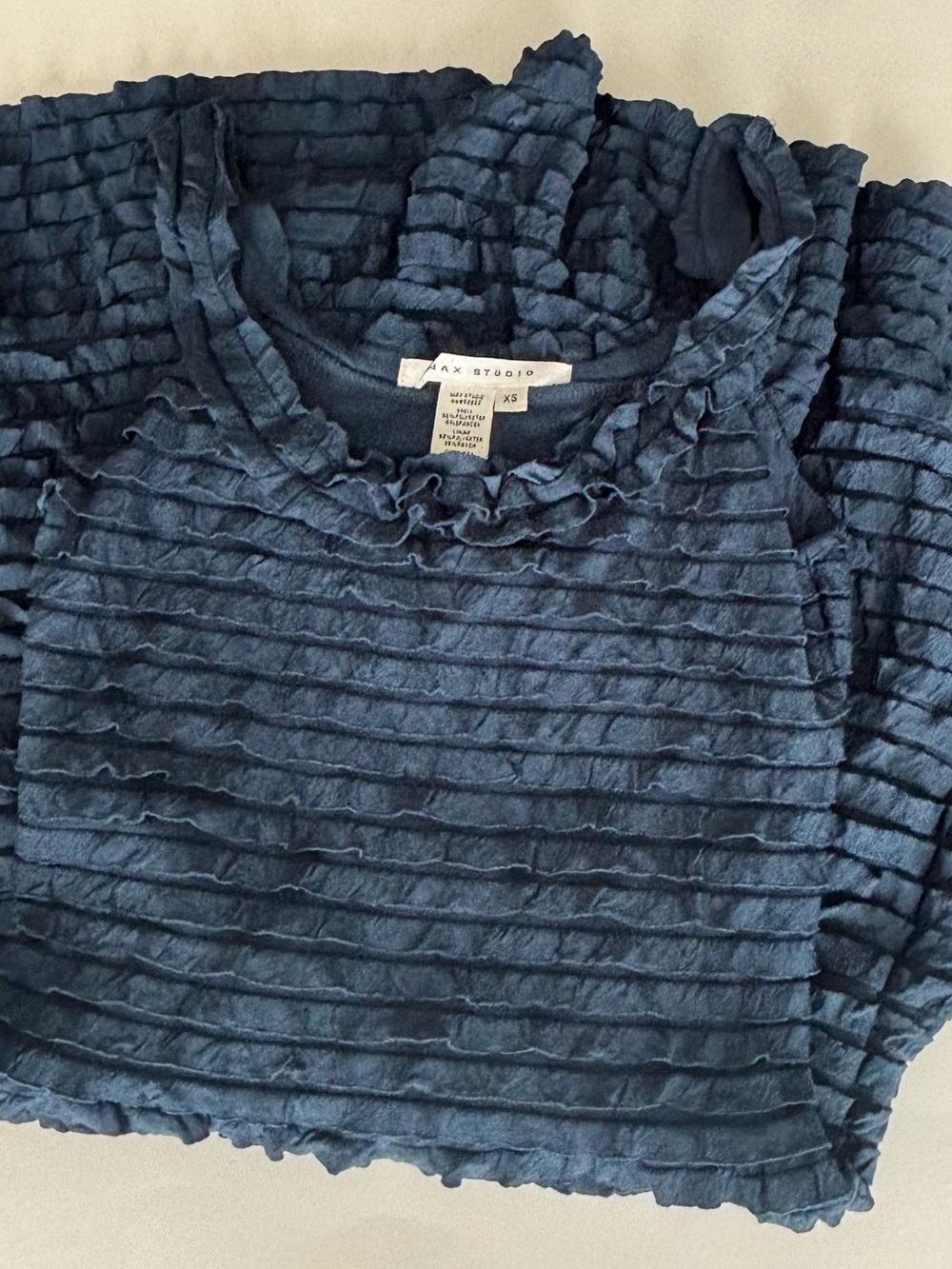 Max Studio Navy Ruffle Tiered Mini Dress - Picture 6 of 6